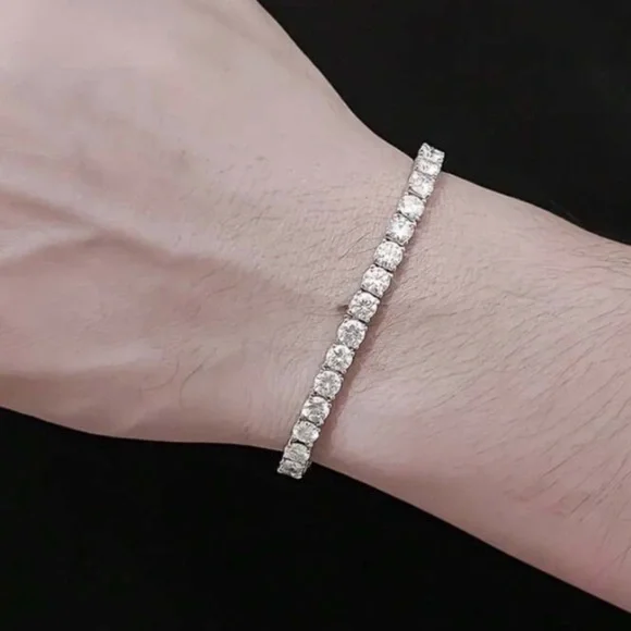 NWT 5 carat STUNNING
Sterling Silver 3mm Moissanite
Tennis Bracelet - Picture 4 of 5
